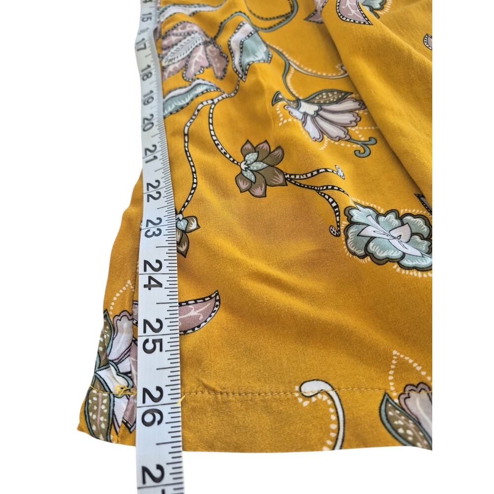 Jaase Wide Leg Pants Sz S Novelty Print High Waist Boho Flowy Summer Festival - Picture 8 of 10